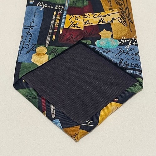 Alynn Neckwear Tie Vintage Author! Author! Poets Books Bookworm Reader Classics - Picture 15 of 24