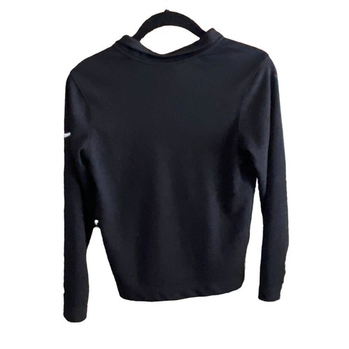 Nike Dri-Fit Youth Pullover 1/4 Zip Knit Shirt-Black-Size M-GUC - Picture 5 of 6