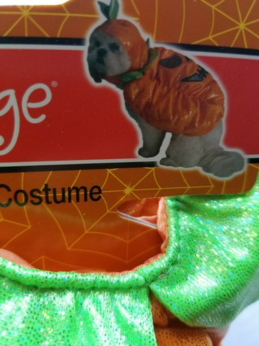 Spooky Village Halloween Haustier Welpe/Hund Kostüm 11" kleiner Kürbis neu - Bild 2 von 4