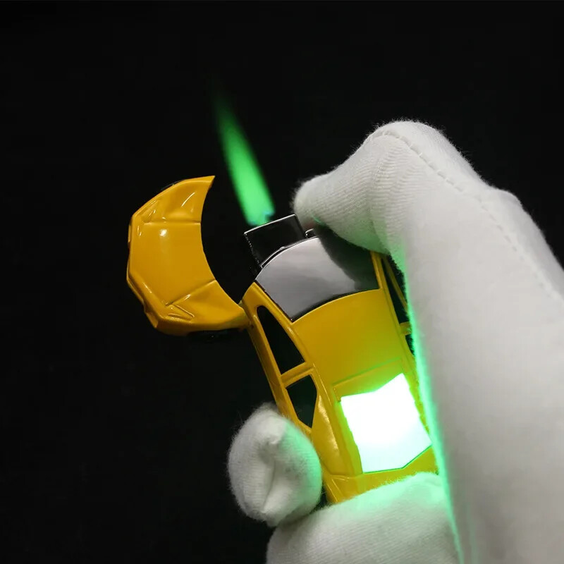Creative LED car jet butane gas inflatable cigar keyring lighter eBay