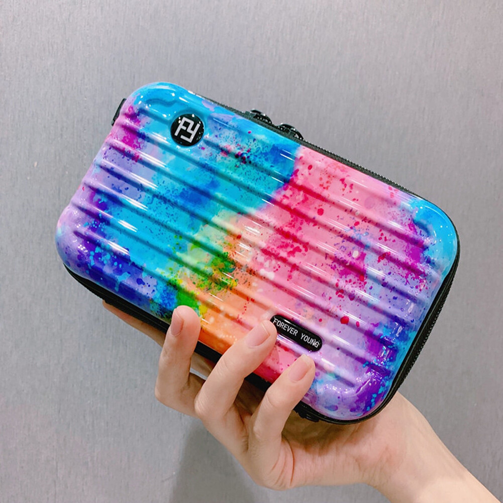 US Mujeres Maleta Forma de Caja Bandolera Bolso de Hombro Carta Banda Transporte de Viaje