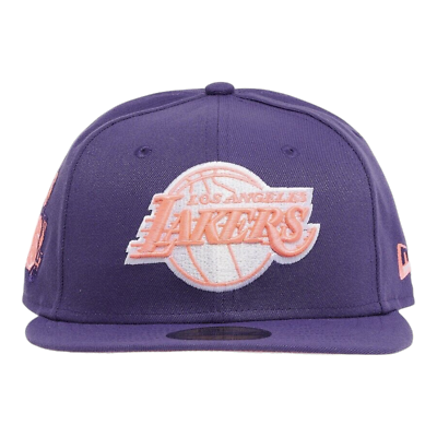 New Era Los Angeles Lakers Ultramarine 59FIFTY Fitted Hat Cap Pink