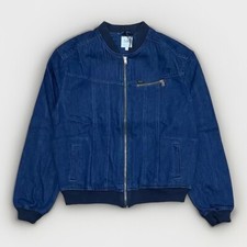 Lee Womens Denim Bomber Jacket Blue Rinsed S