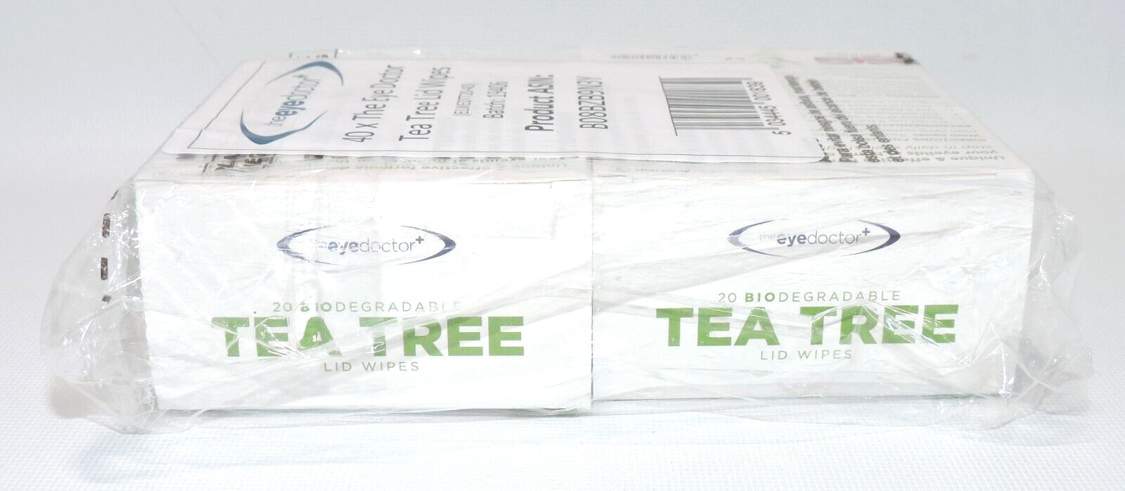 The Eye Doctor Tea Tree Eyelid Lid Wipes 40 Cleansing Biodegradable NEW, SEALED