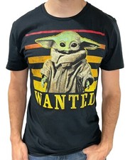 Star Wars Shirt Adult Medium Black Short Sleeve Tee T-Shirt Baby Yoda Mens