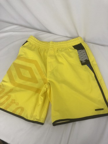 Umbro Premier Polyester Yellow Navy 