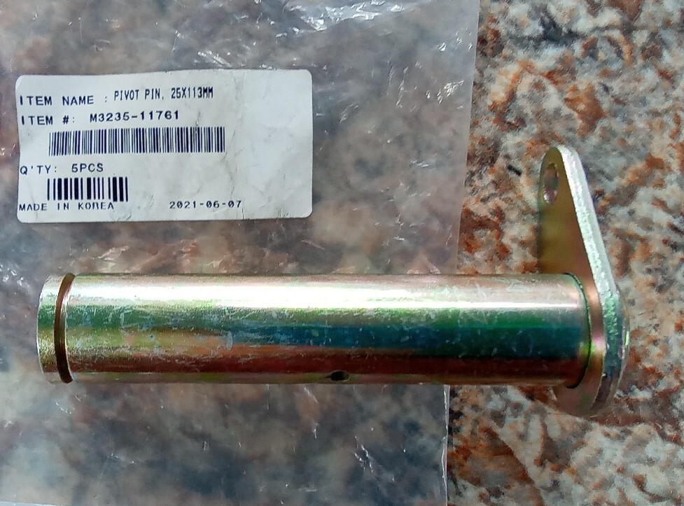 New Genuine OEM Kioti M3235-11761 Loader Pivot Pin for KL351