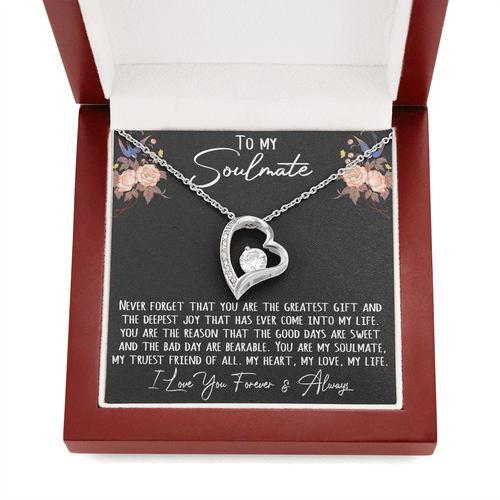 Alla Mia Anima Compagna Regalo Per Sempre Amore Cuore Collana Fidanzamento Regalo per Futura Moglie - Foto 5 di 5