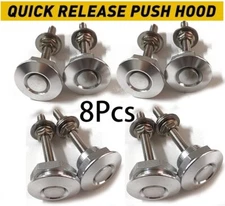 (8Pcs) Push Button Quick Release Car Bumper Hood Lock Pins Clip Bonnet Latch Kit