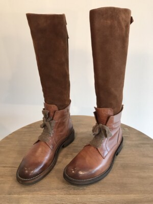 BRUNELLO CUCINELLI Boot Wildleder und Glattleder Größe 38, Rarität