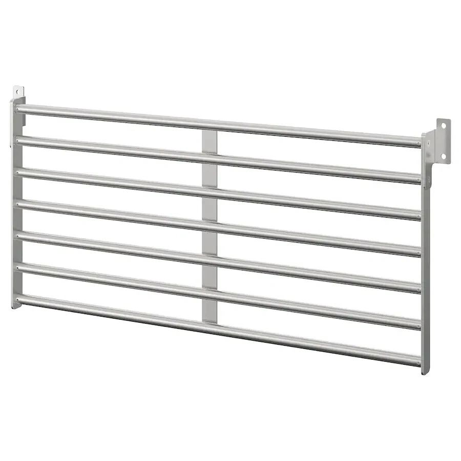 KUNGSFORS Suspension rail w shelves and rail - stainless steel