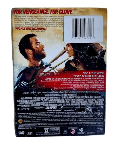 300 Rise of an Empire-2 Disc Special Edition (DVD, 2015) FATHERS DAY NEW SEALED - Imagen 2 de 2