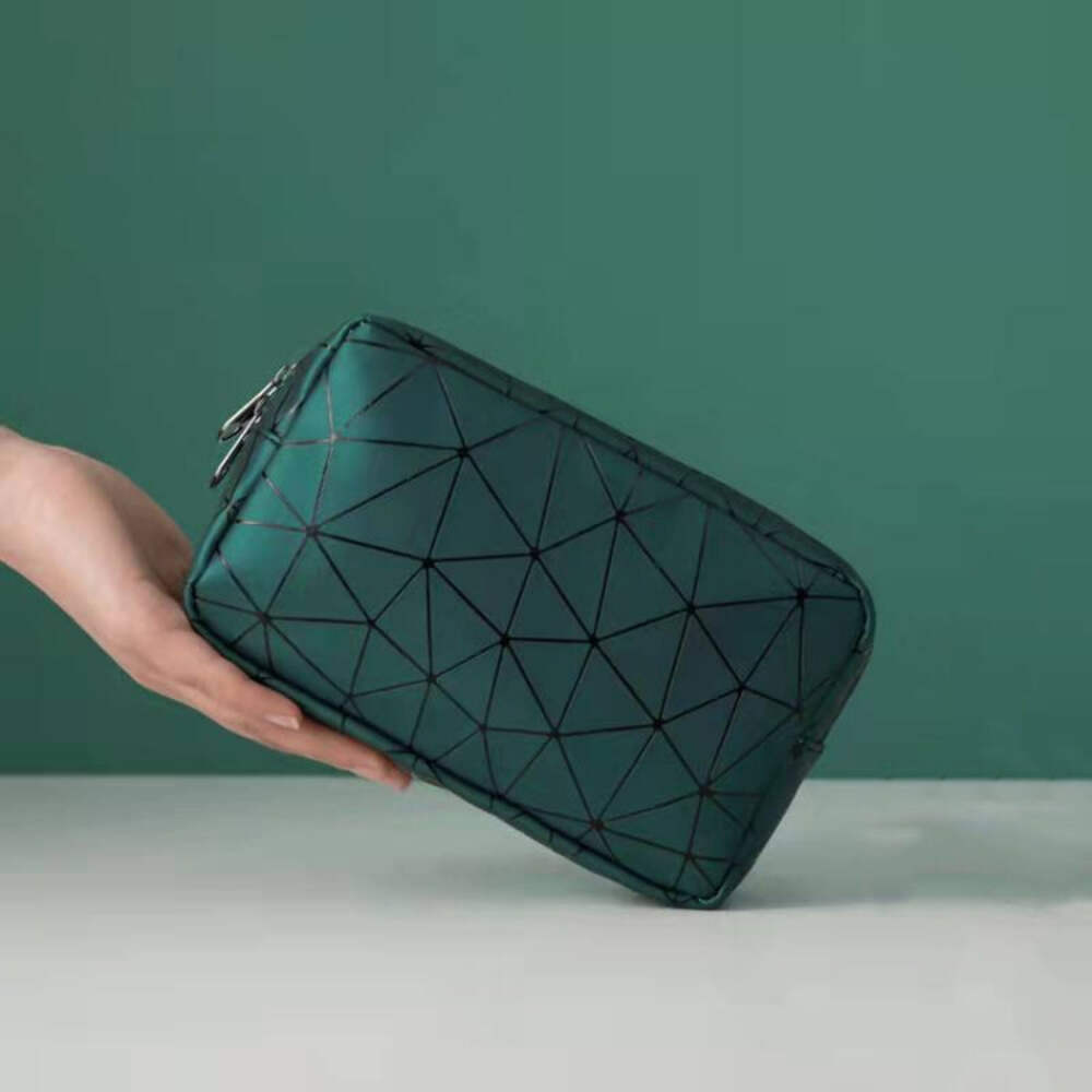 Portable Large Capacity Peacock Green Travel Toiletry & Cosmetic Storage Bag