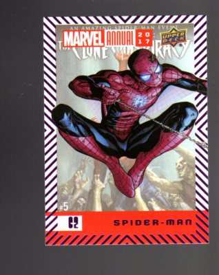 2018) 2017 Upper Deck Marvel Jährlich Sockel Lila Parallel Sp Spiderman Card #62
