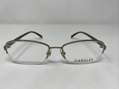Carolee CL 713 BRONZE 50-16-135 Brown Metal Half Rim Eyeglasses Frame G718