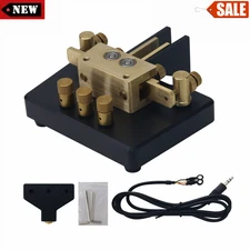 MK-03 3.5mm Brass CW Morse Key Shortwave Telegraph Automatic for Amateur Radio