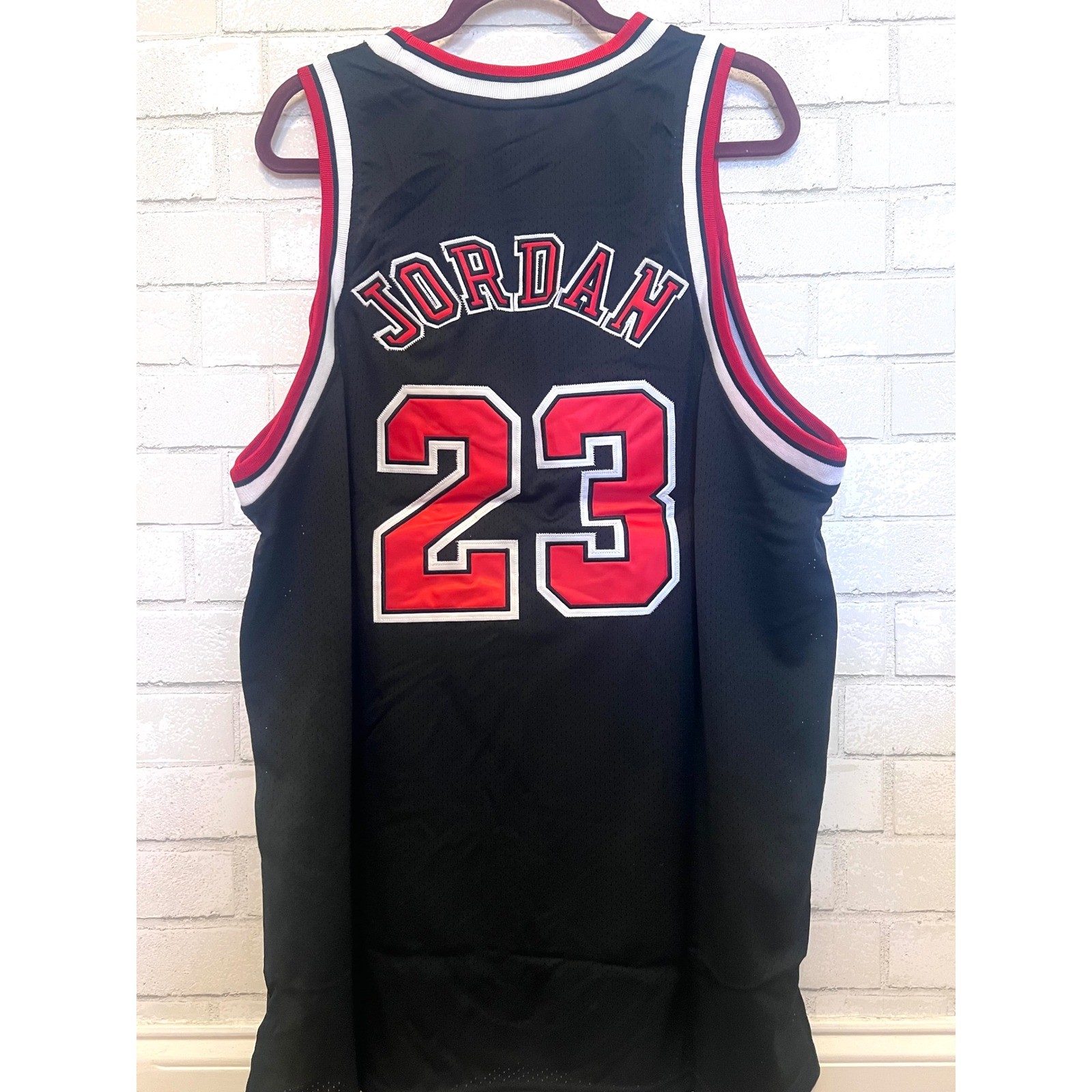 Nike Michael Jordan Chicago Bulls Jersey Flight 8403 Retro Black XL 52 NBA New thumbnail 7