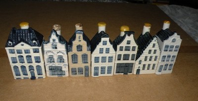KONVOLUT 7 HÄUSER SCHALEN KLM MINIATUR LEER GUTER ZUSTAND