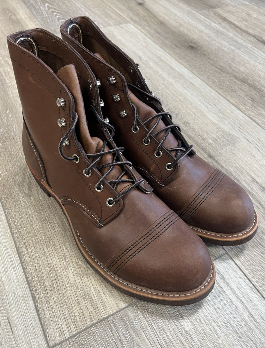 Red Wing Shoes Iron Ranger Size 10 Men's Leather Boot - Brown for