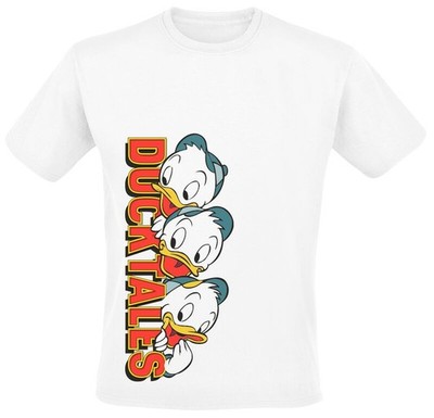 Mickey Mouse T-Shirt Herren Ducktales Huey Dewey Louie Peek weiß