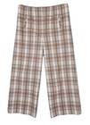 Veronica Beard Dova Cotton Blend Wide Leg Cropped Plaid Pants Women's Size 10 — photo 1
