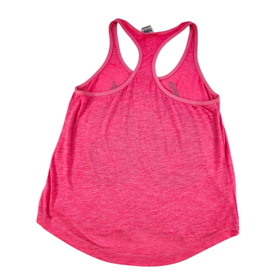 Camiseta sin mangas Victorias Secret rosa XS neón rosa intenso lentejuelas brillantes espalda cruzada Foto 3 de 4