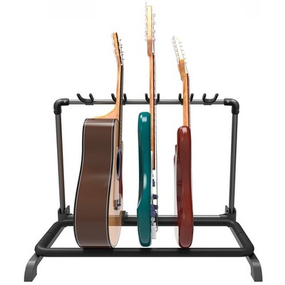 GUITTO Multi Guitar Rack Stand Foldable Universal Display Rack Portable Guita...
