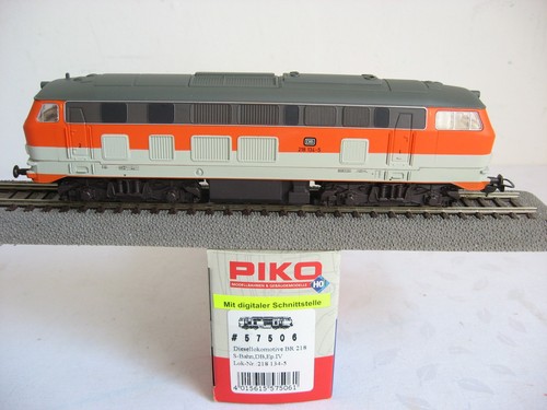 SK38* PIKO H0 57506 Diesellok BR 218 134-5 DB S-Bahn grau/orange OVP DSS | Zustand: Gebraucht