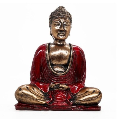 Buddha Figur Resin 7cm Mehrfarbig Handgemalt Bali Indonesien
