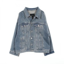 MARC JACOBS Crystal Denim Big Trucker Jacket 2S4RJC005D08 cotton Blue Women XS