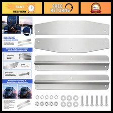 24 Stainless Steel Mud Flap Weights Set - 4-piece Pair With Backing Plates 24 Stainless Steel Mud Flap Weights Set - 4-piece Pair With Backing Plates