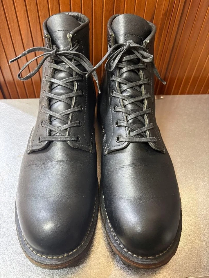Red Wing Herren US10,5 D Beckman Arbeitsstiefel 9014 Schwarz Leder Runde Spit... - Bild 2 von 4