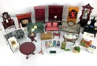 Vintage Doll House Furniture & Miniature Dollhouse Accessory Pieces 30+ Items