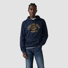 Levi's Men's Standard Fit Pullover Hoodie Sweatshirt - Navy 2 Horse Crest