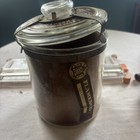 VINTAGE FLAMENCO LAS PALMAS GLASS CIGAR HUMIDOR JAR LABELS CEDAR LINED — photo 1