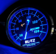 Blitz 60mm Water Oil Temp Gauge Carbon Face Black Light Ek9 Dc2 S13 S15 R32 R34
