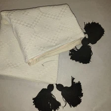 Inspired Ivory-Designer-Throw Pillow Cover-High Quality Tapestry-Tassles