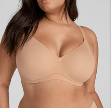 Honeylove 36F CloudEmbrace Wireless Contour T-Shirt Bra Sand Padded Comfort NEW