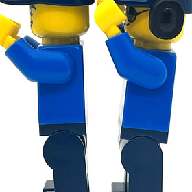 Police Officers blue shirt gold badge Lego City Minifigures Police Patrol 60045