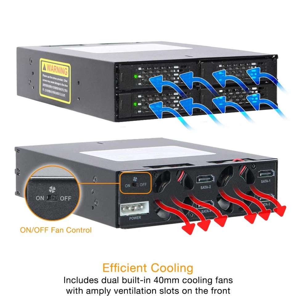 Rugged 2.5 SATA SSD HDD External Hard Drive Enclosure Heavy Duty Black Metal - Image 4 of 4