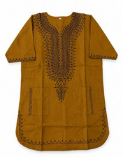 African clothing for men-Dashiki S-7X Brown