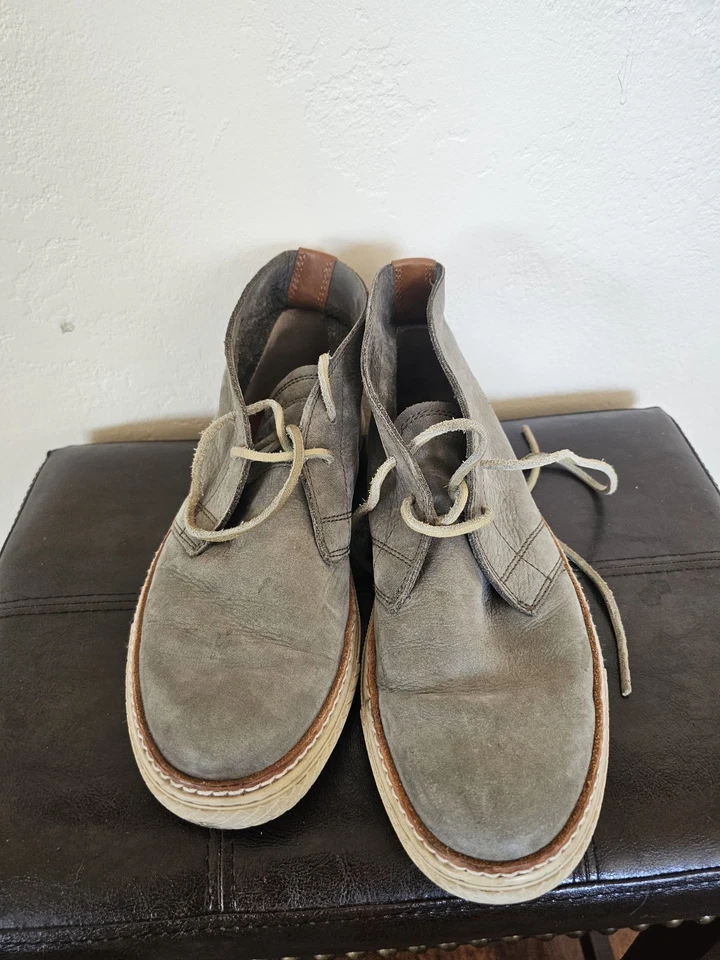 Botas Frye Essex Gris Cuero Chukka Inteligentes Informales Preppy British Aristócratas Talla 9 Foto 3 de 4