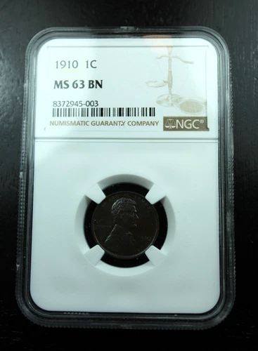 1910 Lincoln Cent NGC MS63