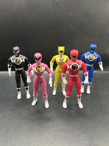 Vintage Mighty Morphin Power Rangers Action Figure 1995 Saban 4" Lot Of 5