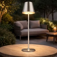 Tischleuchte Tischlampe AußEn Innen Gartenlampe HöHe Verstellbar Touchdimmer Led