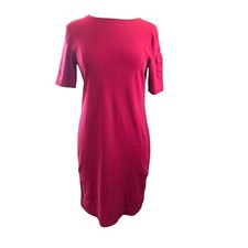 Lauren Ralph Lauren Red T-Shirt Dress Short Sleeve Cotton Size Petite Large