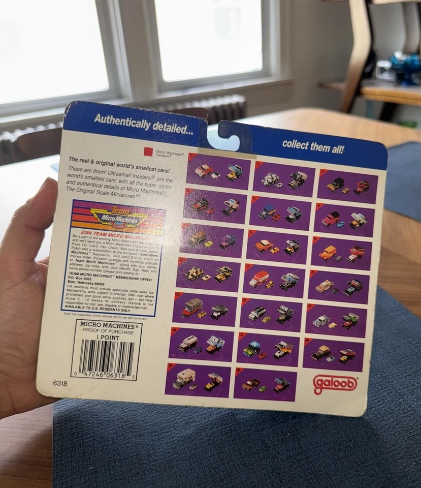 RARE Vintage Galoob Micro Machines Ultra Small Insiders Set of 8 Minis SEALED - Image 2 of 2