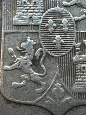 5 pesetas plata Alfonso XII 1875*(18,75) Variante “Cola de León” - Imagen 1 de 4