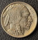 1915-D  BUFFALO NICKEL Indian Head  Difficult DATE Original Sharp AU to MS