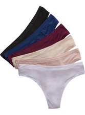 Hanes 6-Pack Thong Comfort Flex Fit Microfiber Lightweight Wicking S   No Tag